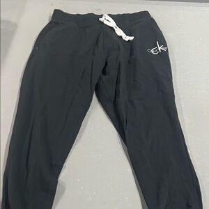 Calvin Klein Kids Charcoal Joggers with White Drawstring